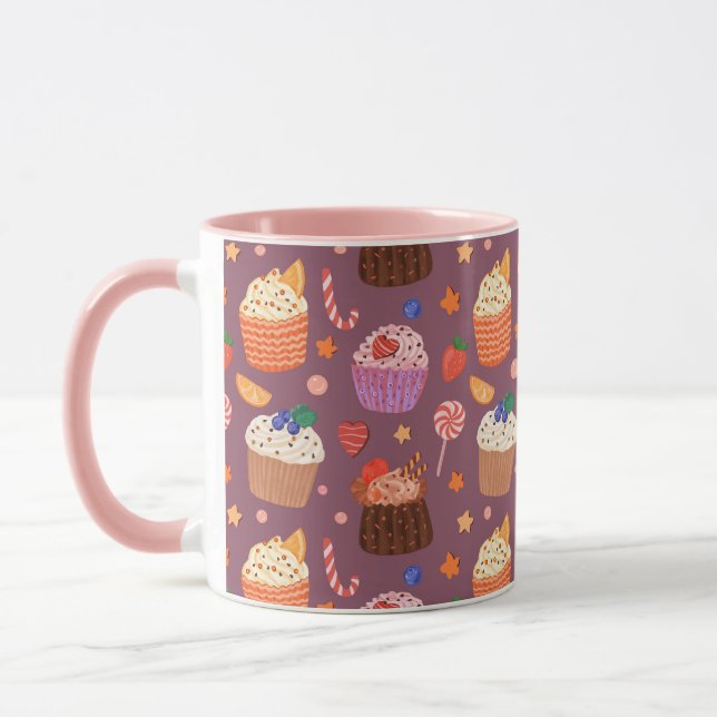 Taza Patrón de cupcakes (Izquierda)