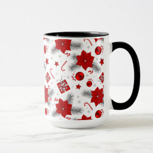 Taza patrón de decoración de navidades