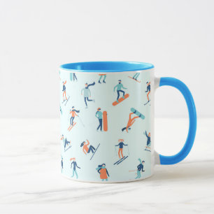 Taza Patrón de deportes de invierno