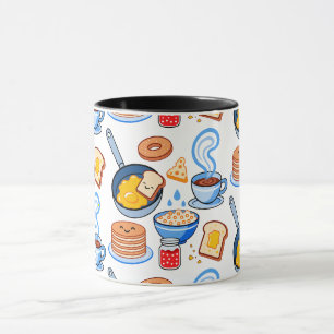 Taza Patrón de desayuno adorable – Comida Kawaii sin co