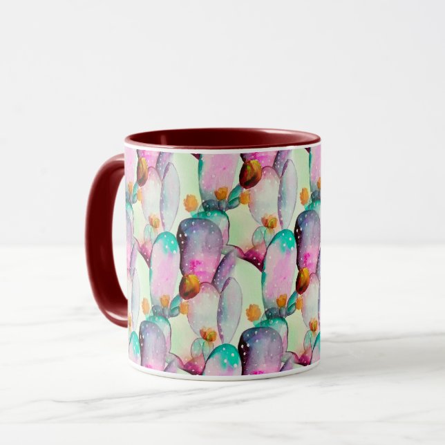 Taza Patrón de desierto de las flores de cactus de colo (Anverso izquierdo)