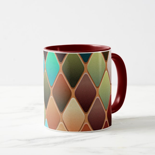 Taza Patrón de diamante colorido (Anverso derecho)