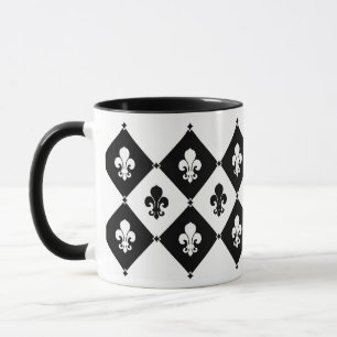 Taza Patrón de Diamond Fleur De Lis
