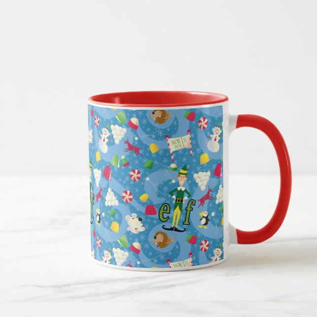 Taza Patrón de dibujos animados de Buddy el Elfo (Derecha)