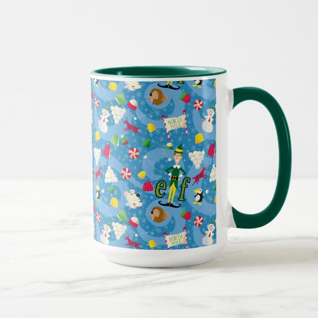 Taza Patrón de dibujos animados de Buddy el Elfo (Derecha)