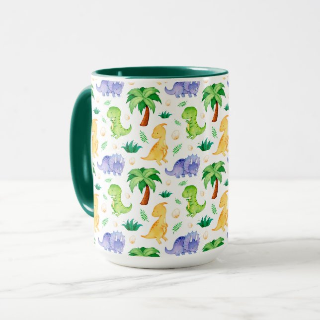 Taza Patrón de dinosaurio cutáneo neonatal (Anverso izquierdo)