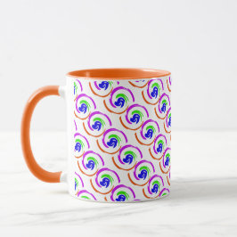 Taza Patrón de diseño de Swirl Abstract de color modern