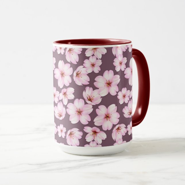 Taza Patrón de diseño floral (Anverso derecho)