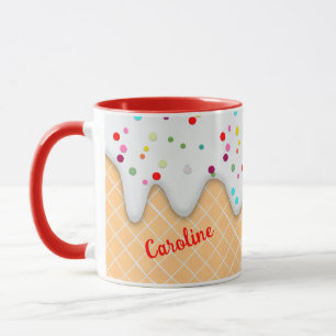 Taza Patrón De Diversión De Cono De Fenómeno De Ice De 