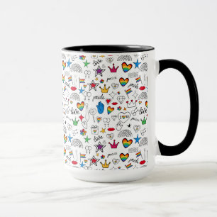 Taza Patrón de Doodle del Orgullo Gay