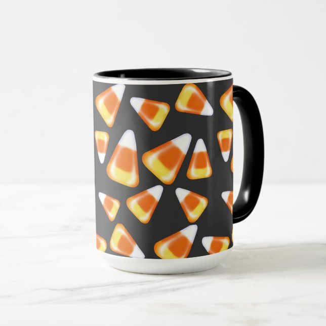 Taza Patrón de dulces de FunHalloween, dulces divertido (Anverso derecho)