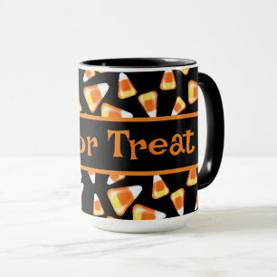 Taza Patrón de dulces de Halloween, dulces divertidos