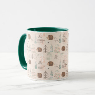 Taza Patrón de edgehog de Cuadros Woodland