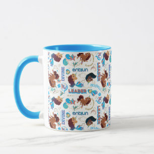 Taza Patrón de empoderamiento mágico afro-unicornio