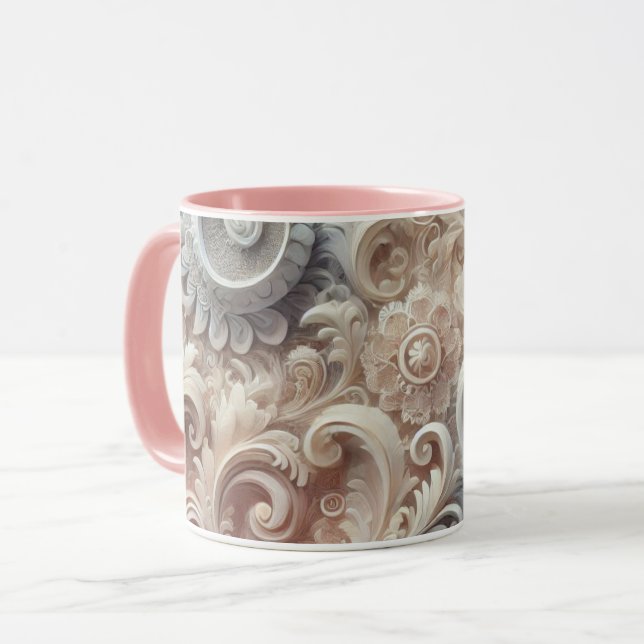 Taza Patrón de encaje de degradado elegante (Anverso izquierdo)