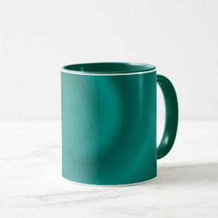 Taza Patrón de espiral verde y turquesa.