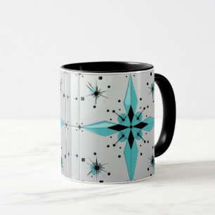 Taza Patrón de Estrella Explosiva Moderno de Mitad de S