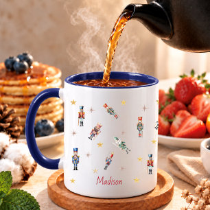 Taza Patrón de estrellas de soldados cascanueces en acu