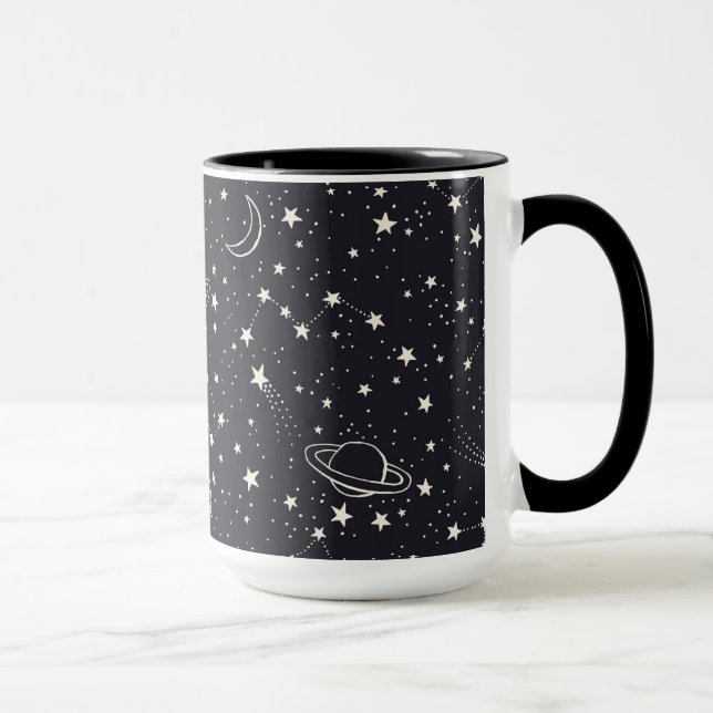 Taza Patrón de estrellas y planetas (Derecha)
