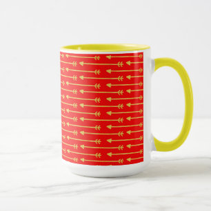 Taza Patrón de flecha dorada