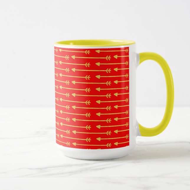Taza Patrón de flecha dorada (Derecha)