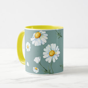 Taza Patrón de flor de Chamomile