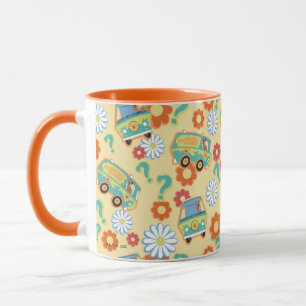 Taza Patrón de flor de máquina de misterio Scooby-Doo