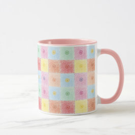 Taza Patrón de flores coloridas de moda Vintage Cumplea