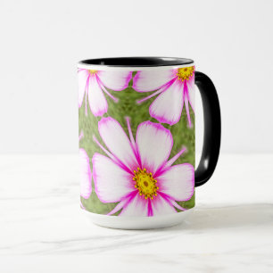 Taza Patrón de flores de cosmos