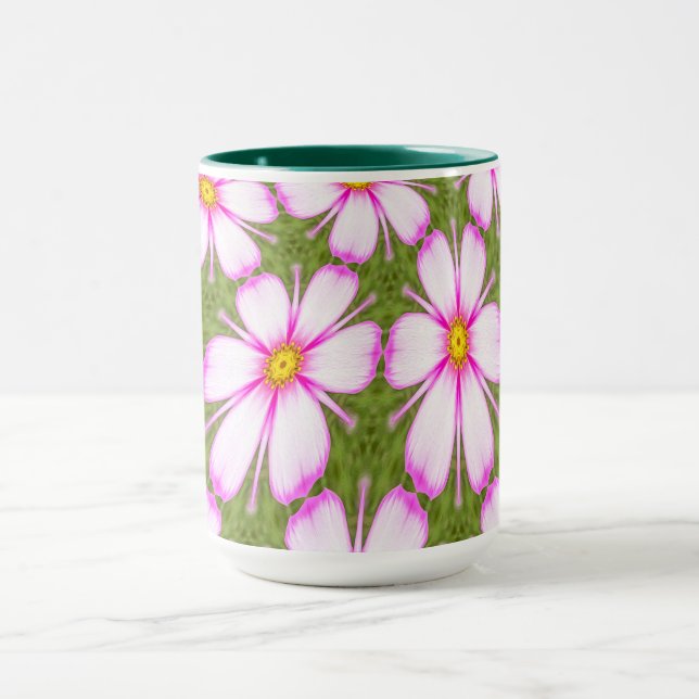 Taza Patrón de flores de cosmos (Centro)