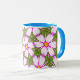 Taza Patrón de flores de cosmos