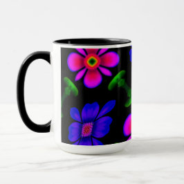 Taza Patrón de flores rosas adorables
