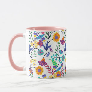 Taza Patrón de fondo floral exótico colorido-23145