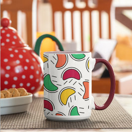 Taza Patrón de formas de candía de frutas