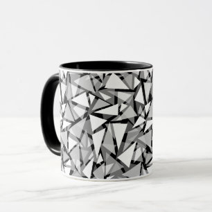 Taza patrón de formas de triángulos geométricos 