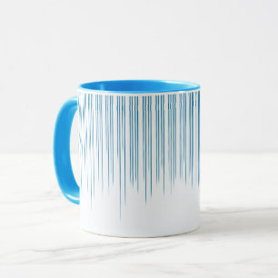 Taza Patrón de franja azul claro