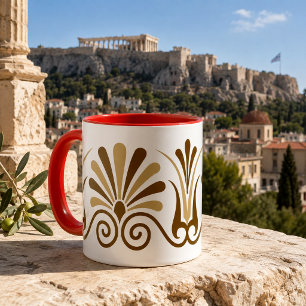 Taza Patrón de friso de colores personalizables de Aten