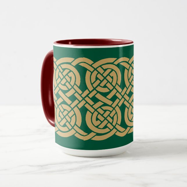 Taza Patrón de friso de nudos celtas (Anverso izquierdo)
