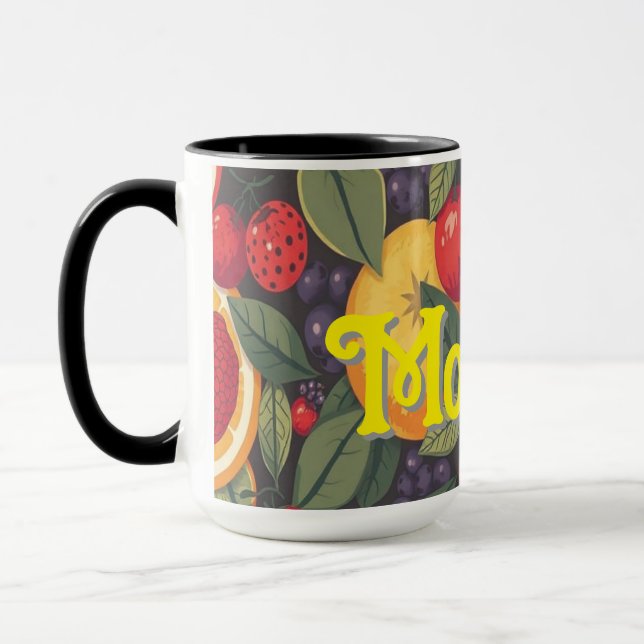 Taza Patrón de fruta colorido lindo - Diseño de verano  (Izquierda)