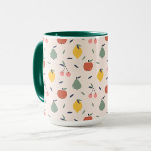 Taza Patrón de frutas de corte