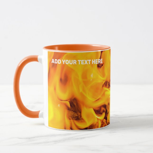 Taza Patrón De Fuego Y Flores (Izquierda)
