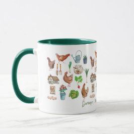 Taza Patrón de galantería de mercado agrícola rústico