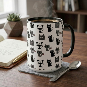 Taza Patrón de gatos lindos impreso en todo