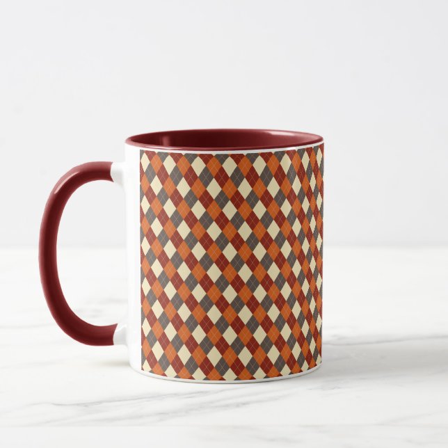 Taza Patrón de Gingham otoño/otoño (Izquierda)