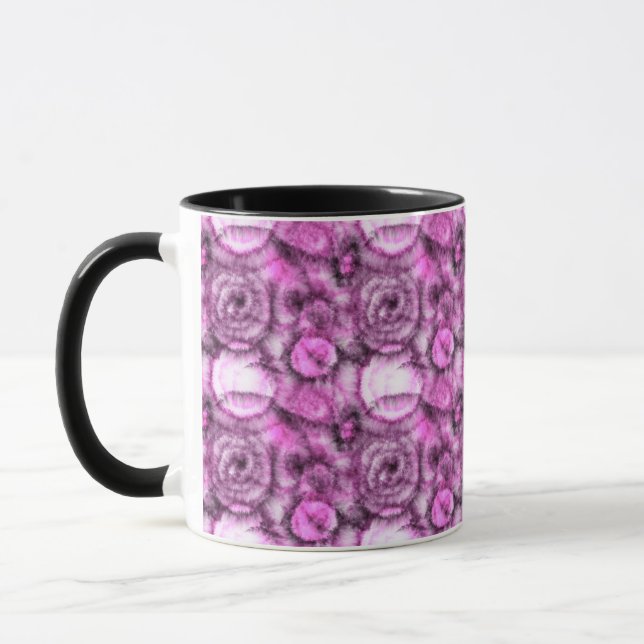 Taza Patrón de giro de tinta rosa y blanca (Izquierda)