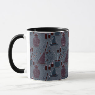 Taza Patrón de Halloween embrujado a la luz de la luna