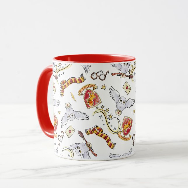 Taza Patrón de Hedwig en acuarela de GRYFFINDOR™ (Anverso izquierdo)