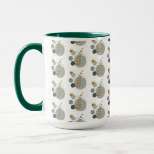 Taza Patrón de hoja retro