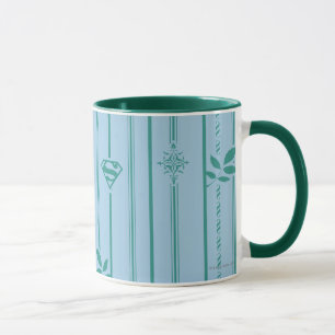 Taza Patrón de hoja superchica azul
