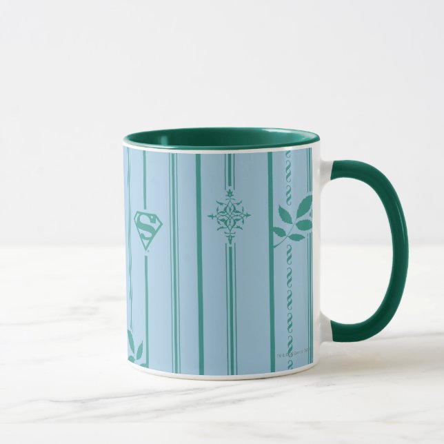 Taza Patrón de hoja superchica azul (Derecha)